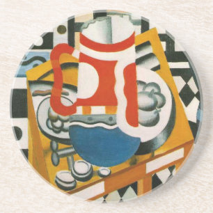 Porta-copos Vintage Fernand Leger ainda vive com uma peruca de