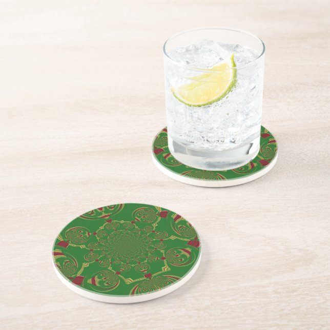 Porta-copos Vintage Green (Lateral)