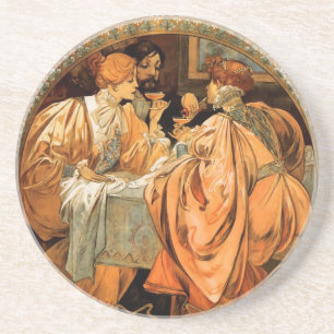 Porta-copos Vintage Heidsieck & Co Monopole Reims Wine Label