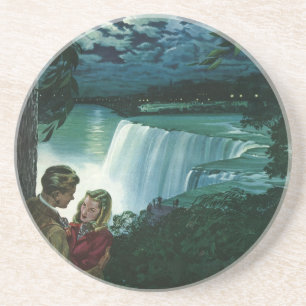 Porta-copos Vintage Honeymoon Love, Newlyweets em Niagara Fall