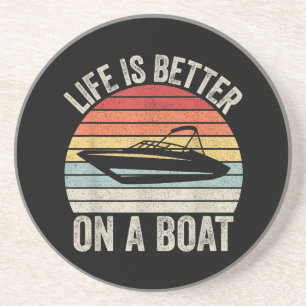 Porta-copos Vintage Life É Melhor Em Um Barco Capitão Barco P