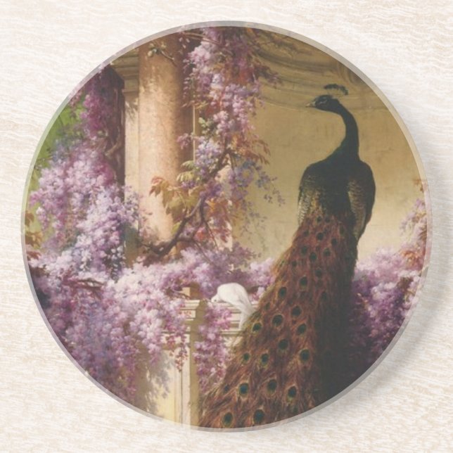 Porta-copos Vintage Peacock (Frente)