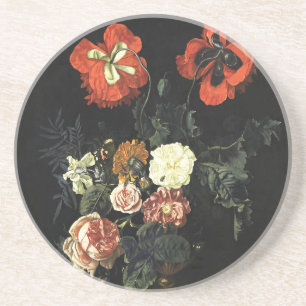 Porta-copos Vintage pintando "A Vida Estática com Flores"