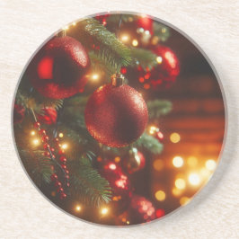 Porta-copos Vintage Red Ornaments Natal Holiday
