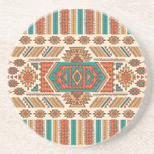 Porta-copos Vintage tribal: padrão étnico sem carne