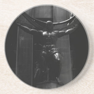 Porta-copos Vintage USA New York rockefeller Atlas estátua