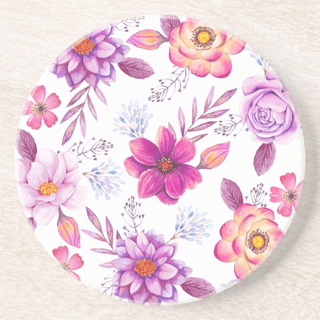 Porta-copos Violet rosa (Frente)