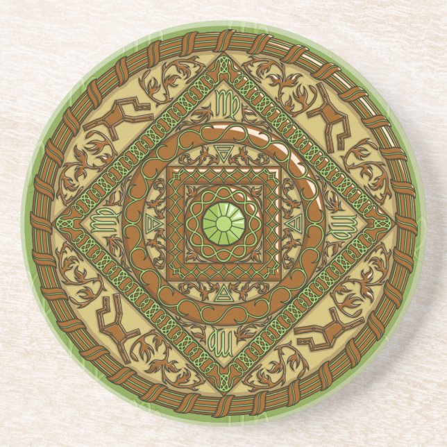 Porta copos Virgo Mandala (Frente)