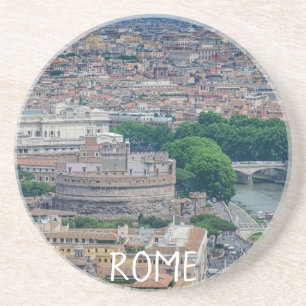 Porta-copos Vista do centro histórico da cidade de Roma de cim