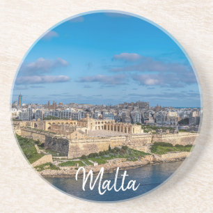 Porta-copos Vista panorâmica de Sliema em Malta