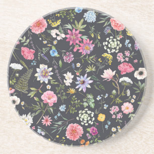 Porta-copos Watercolor Floral: Padrão de Verão Gentil.