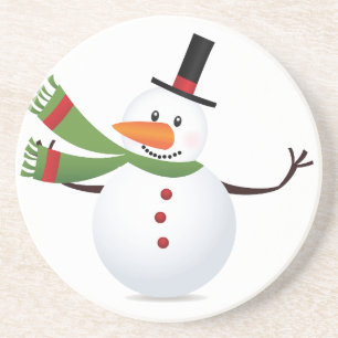 Porta-copos Waving Carrot Nose Snowman