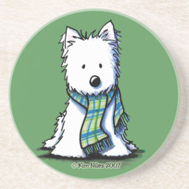 Porta copos Westie de inverno