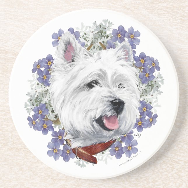 Porta-copos Westie Não Me Esqueças (Frente)
