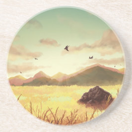 Porta-copos Wheat fields at sunrise