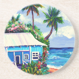 Porta-copos Whimsical Hawaiian Beach Cottage