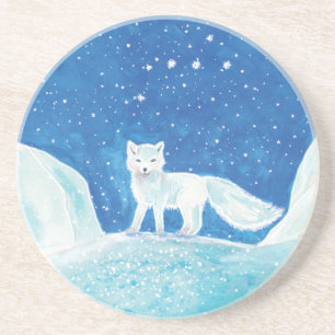Porta-copos White Arctic Fox (Vulpes lagopus) Illustration