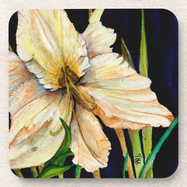 Porta copos White Lily Watercolor (Frente)