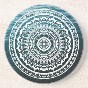 Porta-copos White Mandala Deixe o mar te libertar
