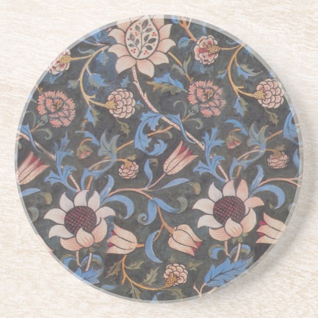 Porta-copos William Morris Evenlode Textile Floral Art (Frente)
