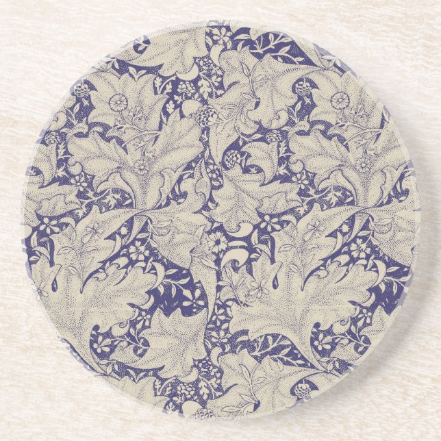 Porta-copos William Morris Wallflower Blue damask (Frente)