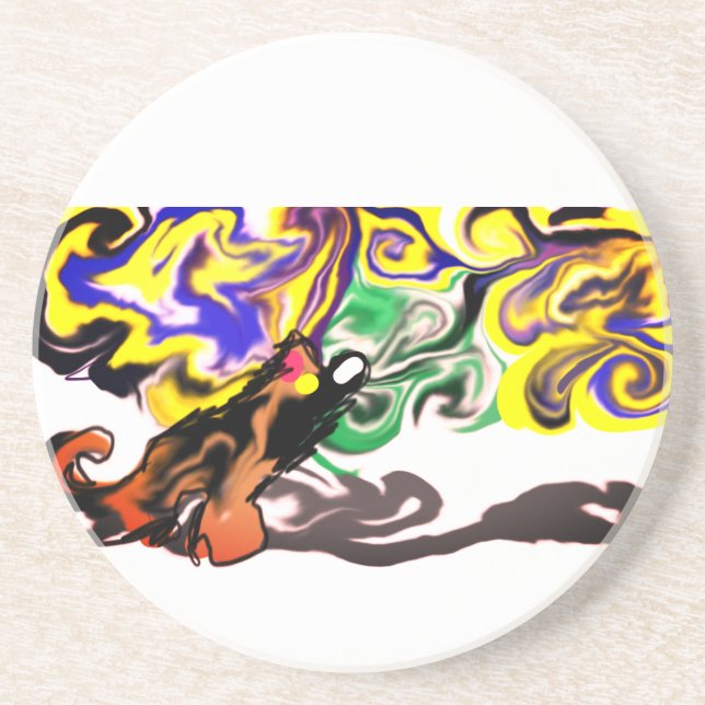 Porta-copos Wolf night stary  (Frente)