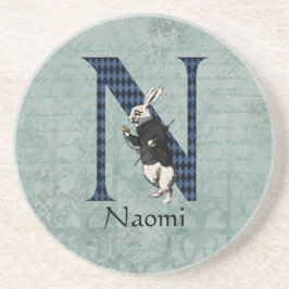 Porta-copos Wonderland White Rabbit - Letra N