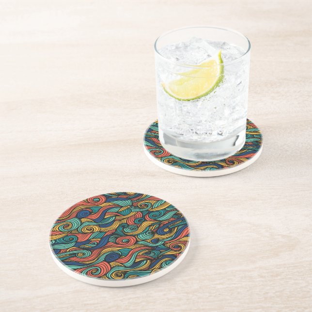 Porta-copos Wool Topped paisley (Lateral)