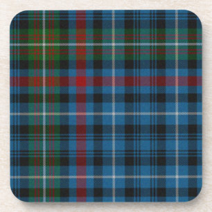 Porta copos Xadrez de Tartan verde e vermelho