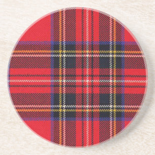 Porta-copos Xadrez vermelha de Stewart tartan