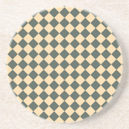 Porta-copos Yellow Green Checker Diamond Pattern