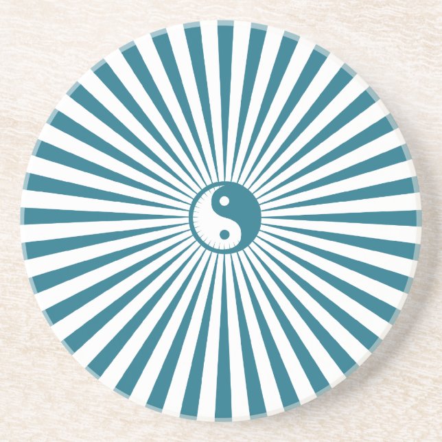 Porta-copos Yin-Yang Sun Wheel Blue/White (Frente)