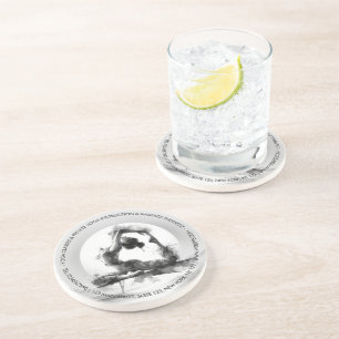 Porta-copos Yoga Reiki Pigeon Pose Watercolor, Rei Pigeon Com