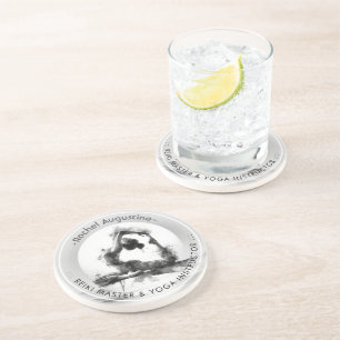 Porta-copos Yoga Reiki Pigeon Pose Watercolor, Rei Pigeon Com