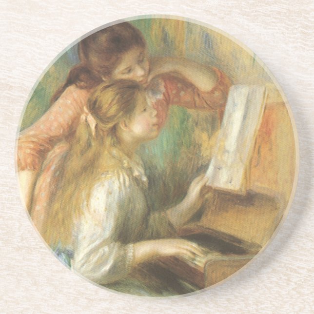 Porta-copos Young Girls in Piano por Pierre Renoir (Frente)
