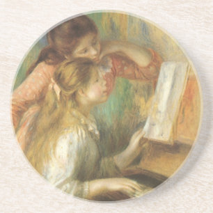 Porta-copos Young Girls in Piano por Pierre Renoir