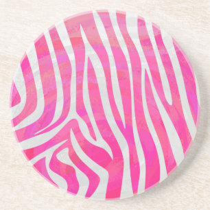 Porta-copos Zebra, rosa-quente e Impressão branco