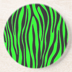 Porta-copos Zebra verde limão