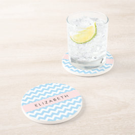 Porta-copos Zigzag Azul, Chevron Azul, Padrão De Onda, Seu Nom