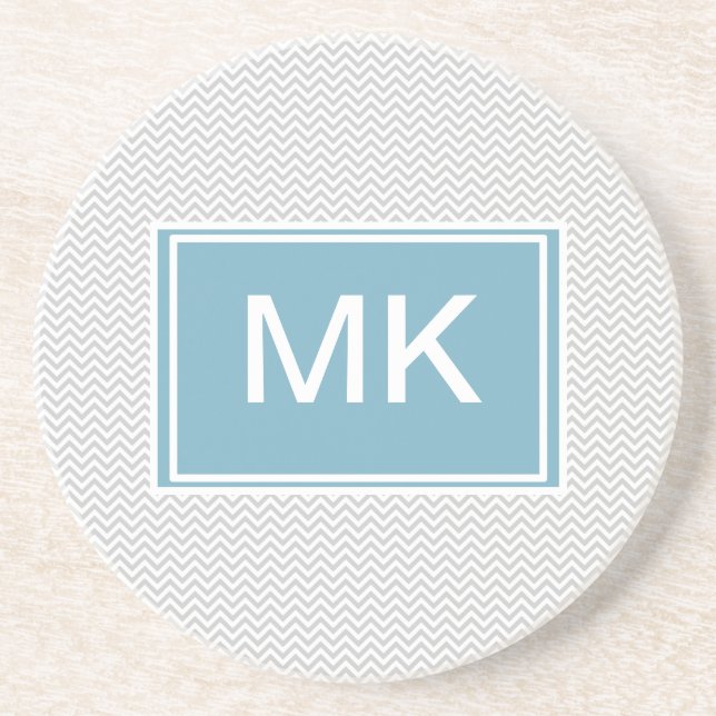 Porta-copos ZigZag de Cinzas simples (Frente)