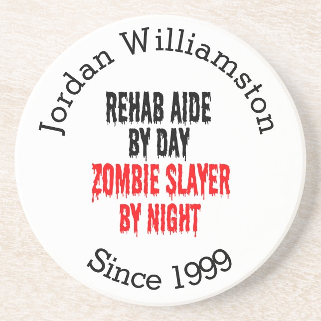Porta-copos Zombie Slayer Rehab Aide (Frente)