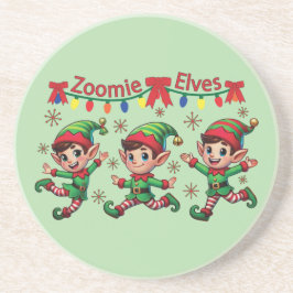 Porta-copos Zoomie Elves Natal