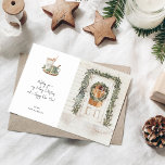 Porta de Férias Cozy, Cartão de Férias de Bebida Q<br><div class="desc">Mande seus desejos de Natal e alegre com sua Porta de Férias Cozy,  Feriado de Bebida Quente ou Cartão de Natal.</div>