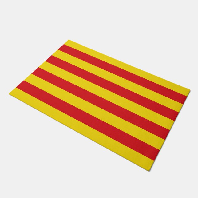 Porta de tapete com bandeira da Catalunha (Inclinado)