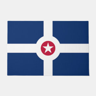 Porta de tapete com bandeira da cidade de Indianá