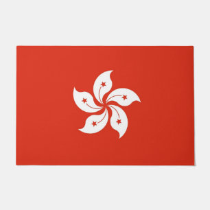 Porta de tapete com bandeira de Hong Kong