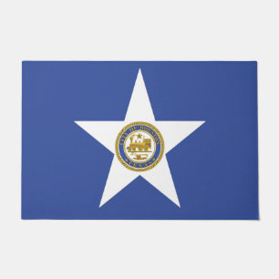 Porta de tapete com bandeira de Houston