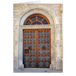 Porta de um quarto velha de Barcelona - cartão