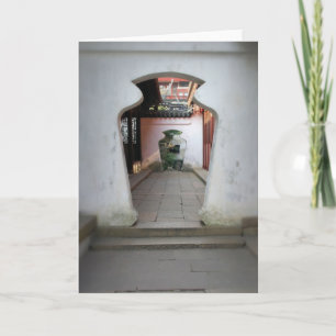 Porta do Jardim Yu - Xangai, China - Cartão Saudáv