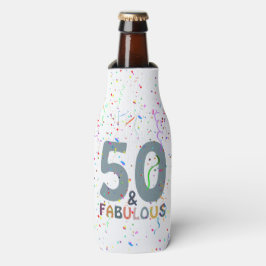Porta-garrafa 50 & Fabulosa Celebração de Aniversário com Confet